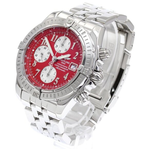 BREITLING Chronomat Evolution A13356 Date Red Dial Automatic Men's Watch_900110 - Picture 3 of 7